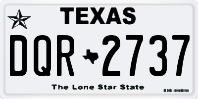 TX license plate DQR2737