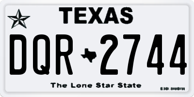 TX license plate DQR2744