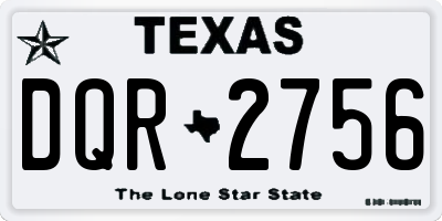 TX license plate DQR2756