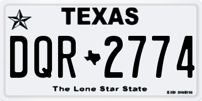 TX license plate DQR2774