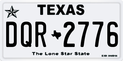 TX license plate DQR2776