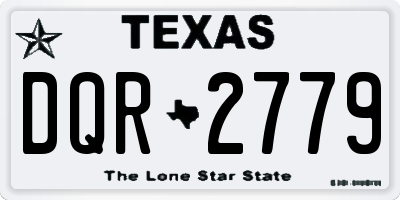 TX license plate DQR2779