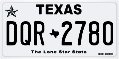 TX license plate DQR2780