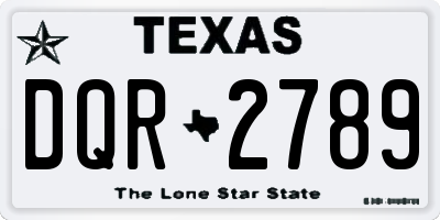 TX license plate DQR2789
