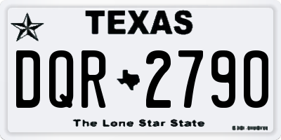 TX license plate DQR2790