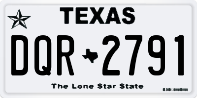 TX license plate DQR2791