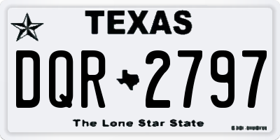 TX license plate DQR2797