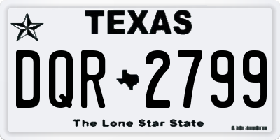 TX license plate DQR2799