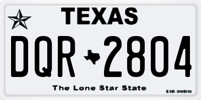 TX license plate DQR2804