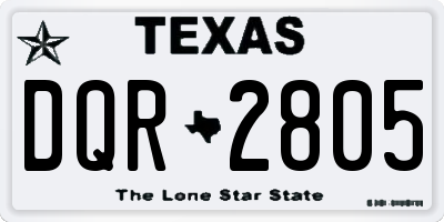 TX license plate DQR2805
