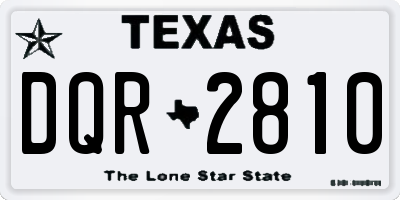 TX license plate DQR2810