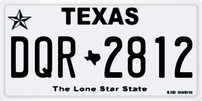 TX license plate DQR2812