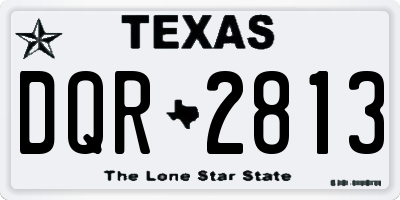 TX license plate DQR2813