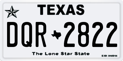 TX license plate DQR2822