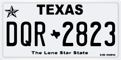 TX license plate DQR2823