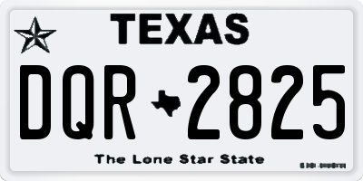 TX license plate DQR2825