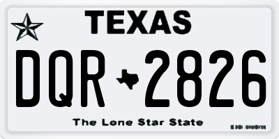 TX license plate DQR2826