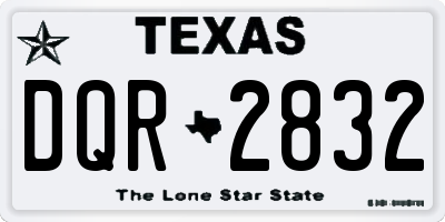 TX license plate DQR2832