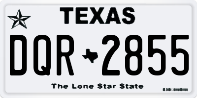 TX license plate DQR2855