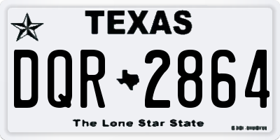 TX license plate DQR2864