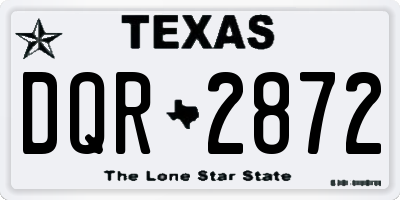 TX license plate DQR2872