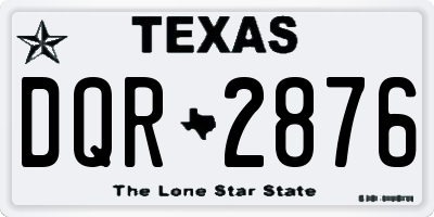 TX license plate DQR2876