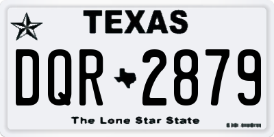 TX license plate DQR2879