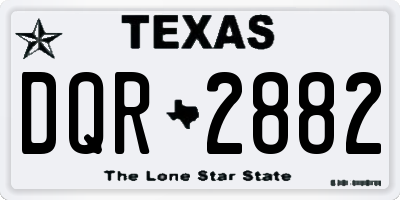 TX license plate DQR2882