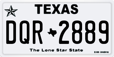 TX license plate DQR2889