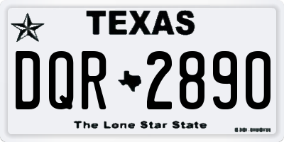 TX license plate DQR2890