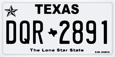 TX license plate DQR2891