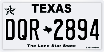 TX license plate DQR2894