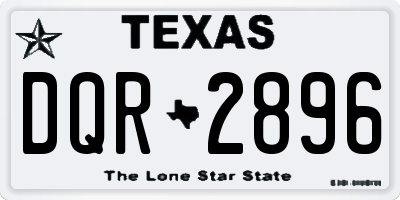 TX license plate DQR2896