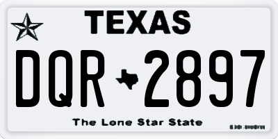 TX license plate DQR2897