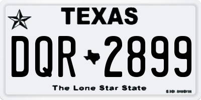 TX license plate DQR2899