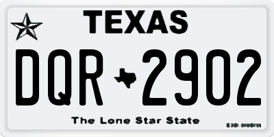 TX license plate DQR2902