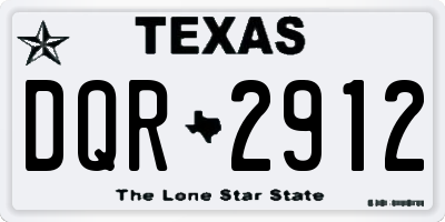 TX license plate DQR2912
