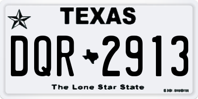 TX license plate DQR2913