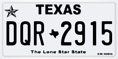 TX license plate DQR2915