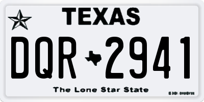 TX license plate DQR2941