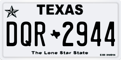 TX license plate DQR2944