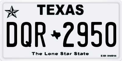TX license plate DQR2950