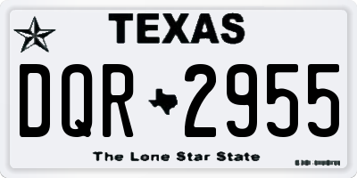 TX license plate DQR2955