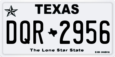 TX license plate DQR2956
