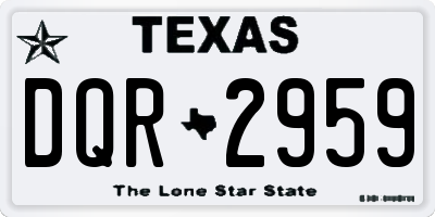 TX license plate DQR2959