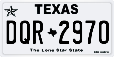 TX license plate DQR2970
