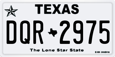 TX license plate DQR2975