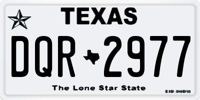 TX license plate DQR2977