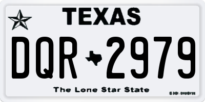 TX license plate DQR2979