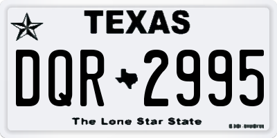 TX license plate DQR2995